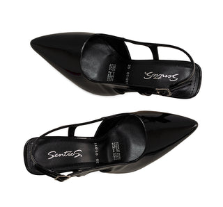 01-911 Senties Zapatilla media Charol Negro