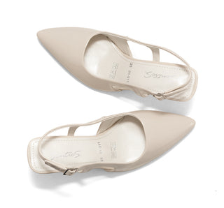 01-911 Senties Zapatilla media Charol Blanco