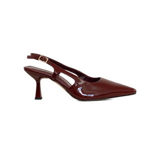 01-911 Senties Zapatilla media Charol Vino