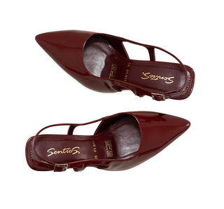 01-911 Senties Zapatilla media Charol Vino