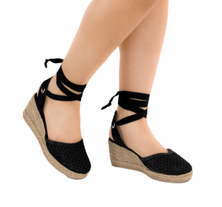 07-323 Senties Sandalia Crochet Negro