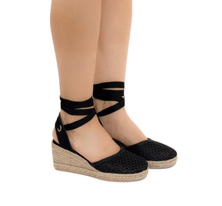 07-323 Senties Sandalia Crochet Negro