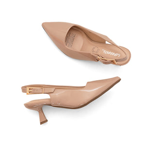 763001 Garrapata Zapatilla media Charol Beige