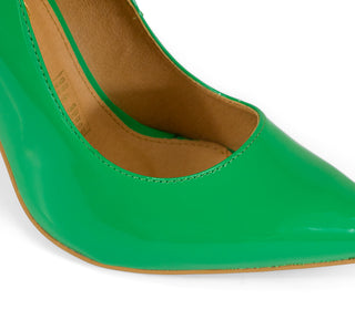 640601 Ozono Zapatilla alta Charol Verde
