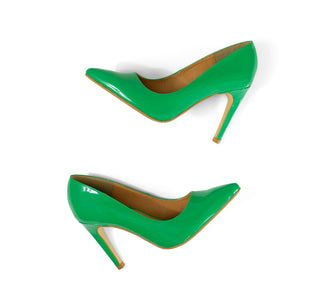 640601 Ozono Zapatilla alta Charol Verde