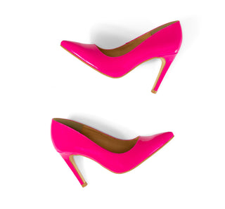 640601 Ozono Zapatilla alta Charol Rosa neón