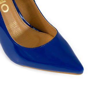 640601 Ozono Zapatilla alta Charol Azul