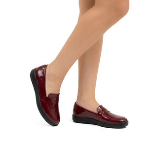 109403 Flexi Mocasin Charol Vino