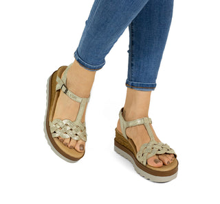 127703 Flexi Sandalia Piel Oro