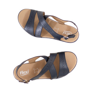 116024 Flexi Sandalia Piel Azul marino