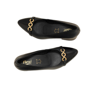 137509 Flexi Zapatilla baja Piel Negro