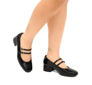 143203 Flexi Zapatilla baja Charol Negro