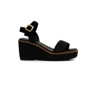 951008 Gillio Sandalia Rafia Negro