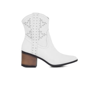 3107 Sarah studio Botin Anaconda Blanco
