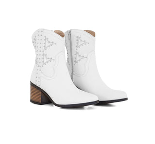 3107 Sarah studio Botin Anaconda Blanco