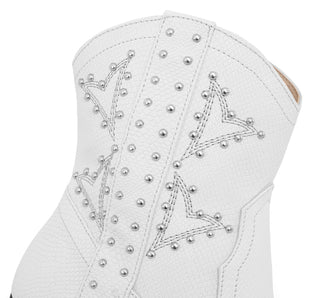 3107 Sarah studio Botin Anaconda Blanco