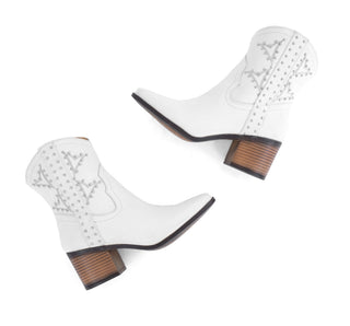3107 Sarah studio Botin Anaconda Blanco