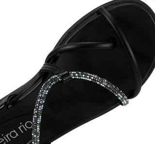 8513.106 Beira rio Sandalia Metal glamour Negro