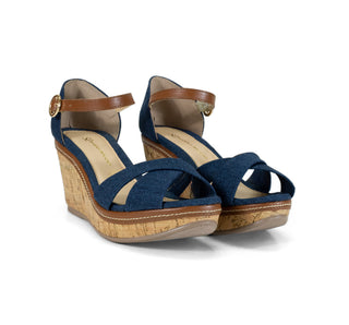 1296 Sarah studio Sandalia Lona Azul marino