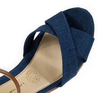 1296 Sarah studio Sandalia Lona Azul marino