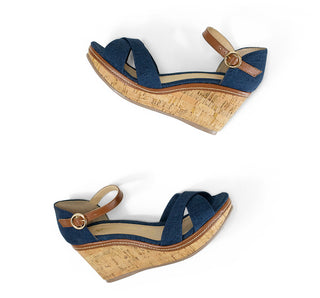 1296 Sarah studio Sandalia Lona Azul marino