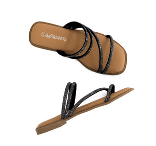 111009 Garrapata Sandalia Sintético Negro