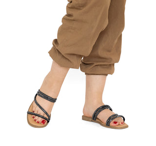 111009 Garrapata Sandalia Sintético Negro