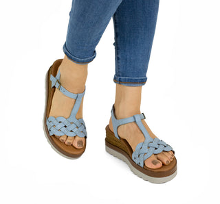 127703 Flexi Sandalia Piel Azul
