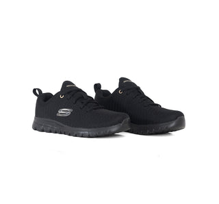 21023MX Skechers Tenis Textil Negro