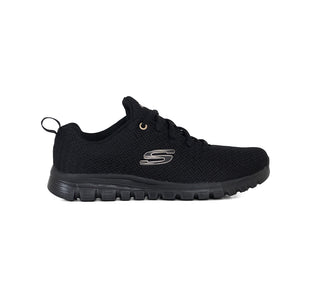 21023MX Skechers Tenis Textil Negro