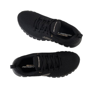 21023MX Skechers Tenis Textil Negro