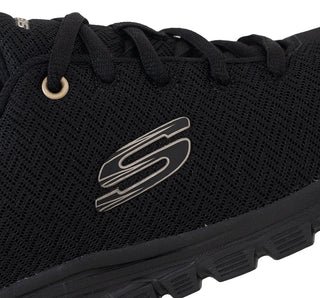 21023MX Skechers Tenis Textil Negro