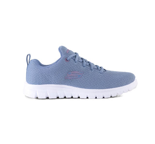 21023MX Skechers Tenis Textil Azul