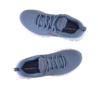 21023MX Skechers Tenis Textil Azul