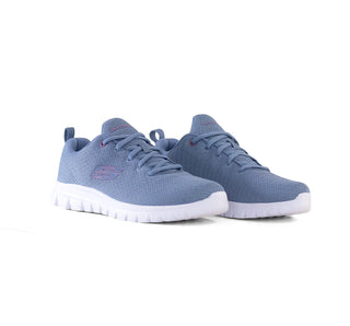 21023MX Skechers Tenis Textil Azul