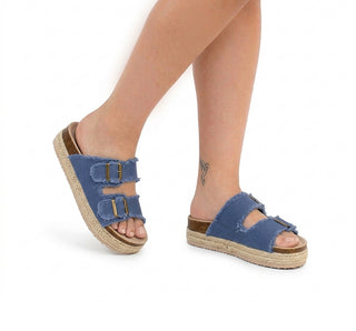 511004 Garrapata Sandalia Textil Azul