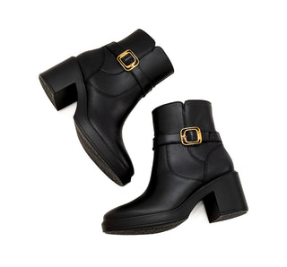 130308 Flexi Botin Piel Negro