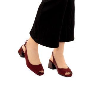 664002 Garrapata Zapatilla media Sintético Vino