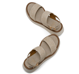 977001 Gillio Sandalia Rafia Beige