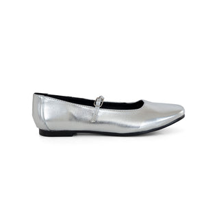 ES-02 Sarah studio Flats Napa metalica Plata