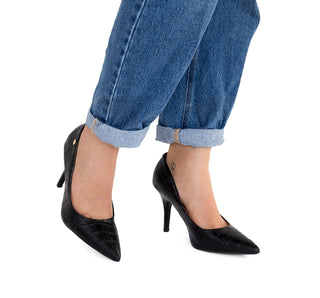 1184.1101 Vizzano Zapatilla alta Napa croco Negro