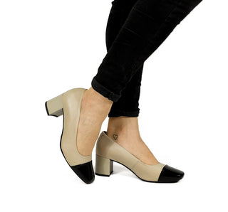 119705 Flexi Zapatilla media Piel Beige