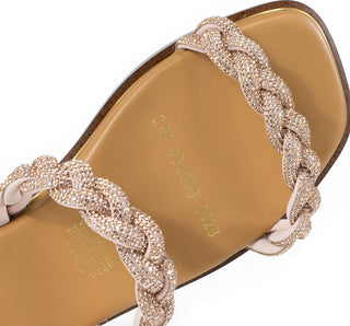 916008 Gillio Sandalia Trenza Oro rosa