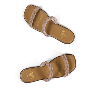 916008 Gillio Sandalia Trenza Oro rosa