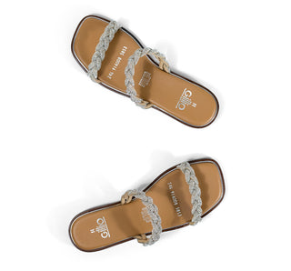 916008 Gillio Sandalia Trenza Plata