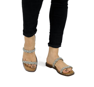 916008 Gillio Sandalia Trenza Plata