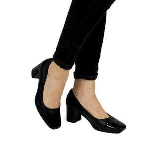 119705 Flexi Zapatilla media Piel Negro