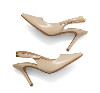 285036 Lady paulina Zapatilla alta Charol Beige