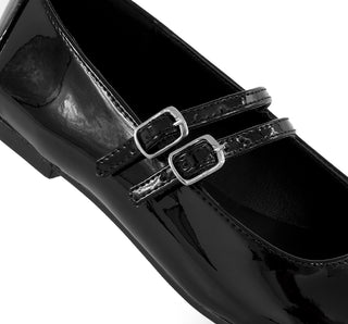 ES-01 Sarah studio Flats Charol Negro
