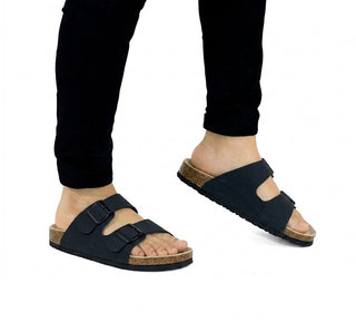 31005 Garrapata Sandalia Textil Negro